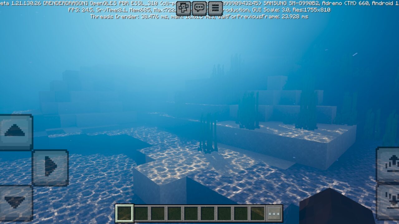Underwater from Auralis Visuals Texture Pack for Minecraft PE
