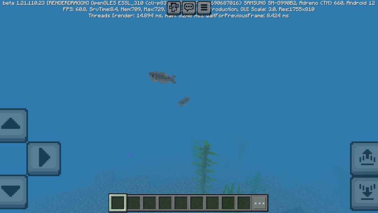 Underwater from Infinity Visuals Texture Pack for Minecraft PE