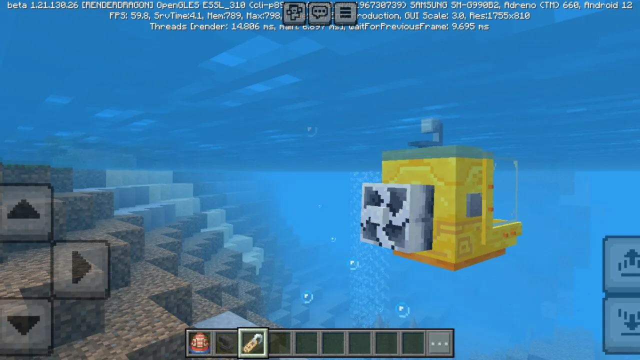 Use It from Submarine Texture Pack for Minecraft PE
