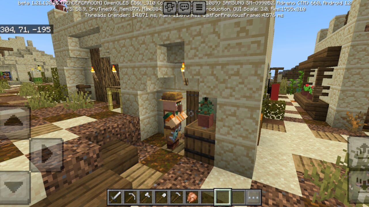 Villager from Desert Village Map for Minecraaft PE