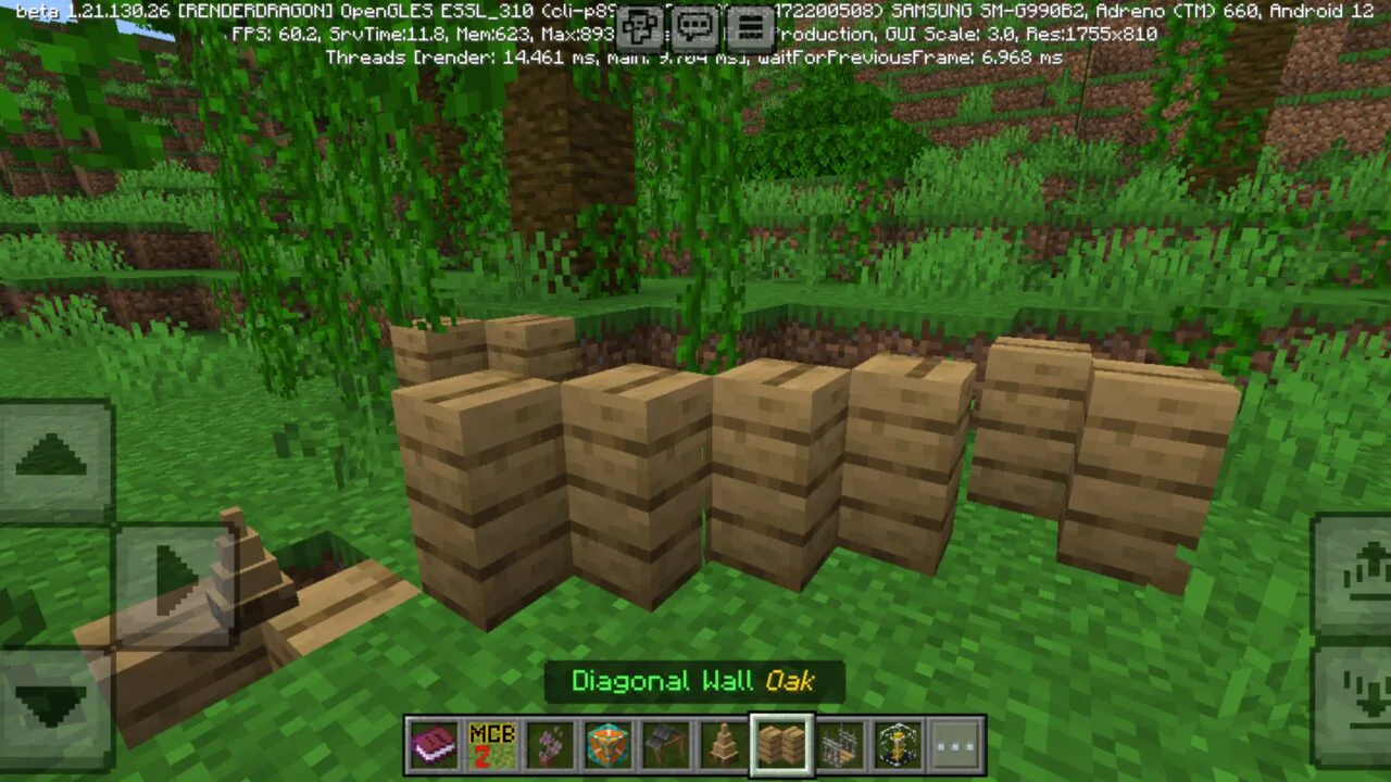 Wall from Custom Blocks for Minecraft PE