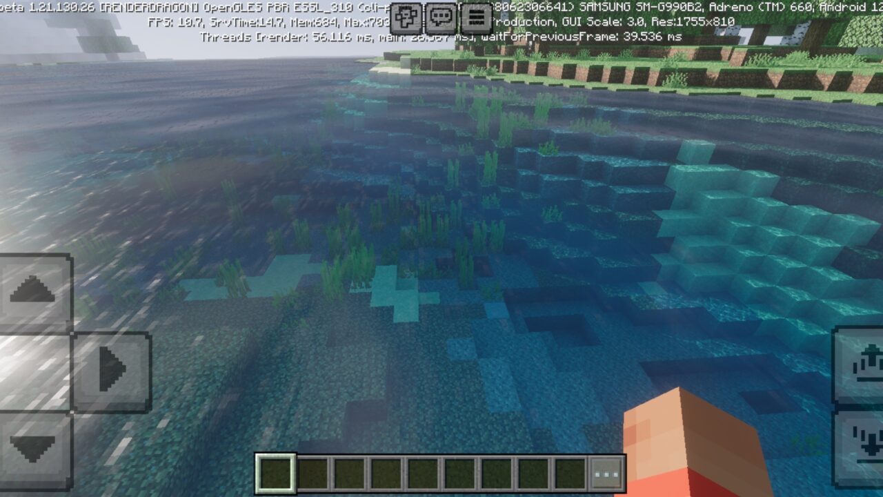Water from Cinematic Visuals Shader for Minecraft PE