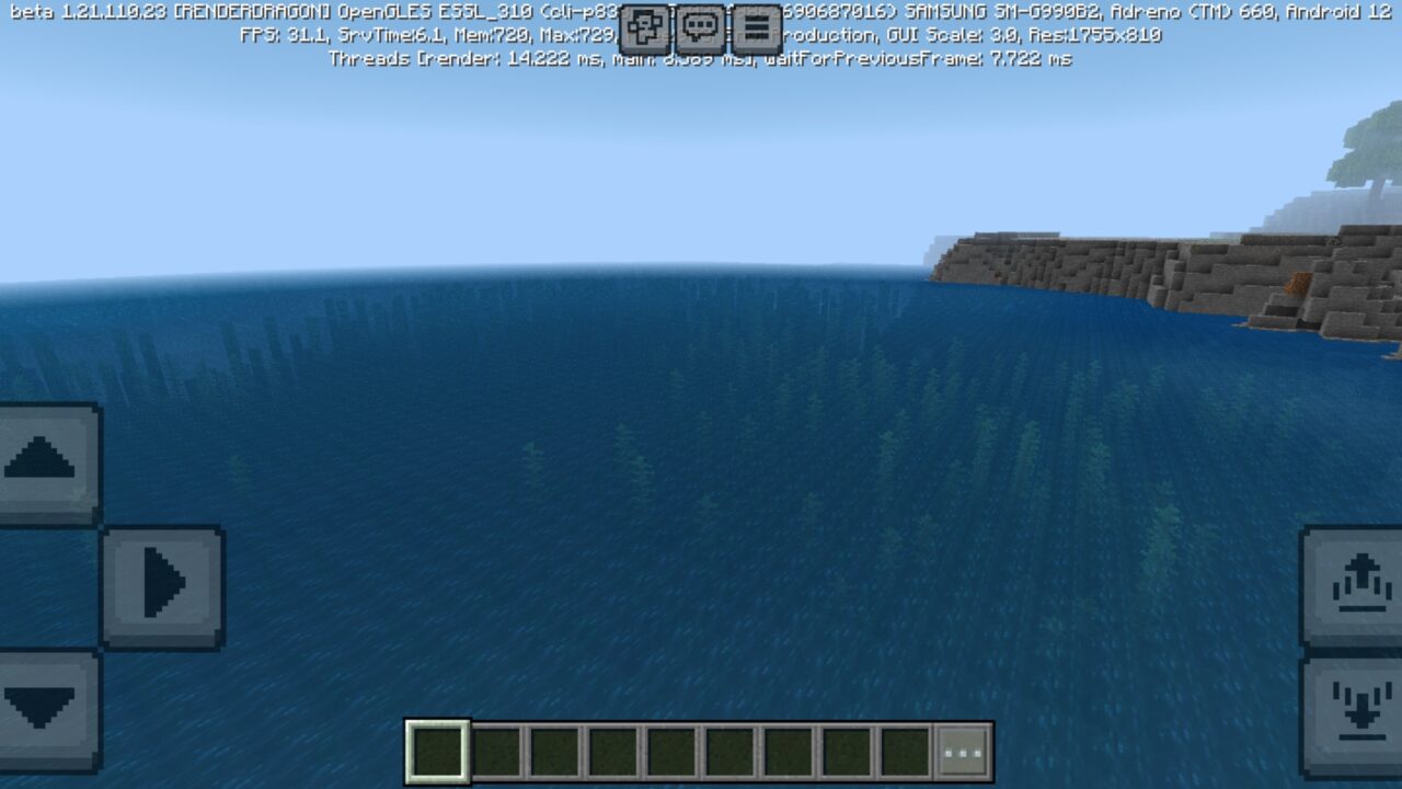 Water from Infinity Visuals Texture Pack for Minecraft PE