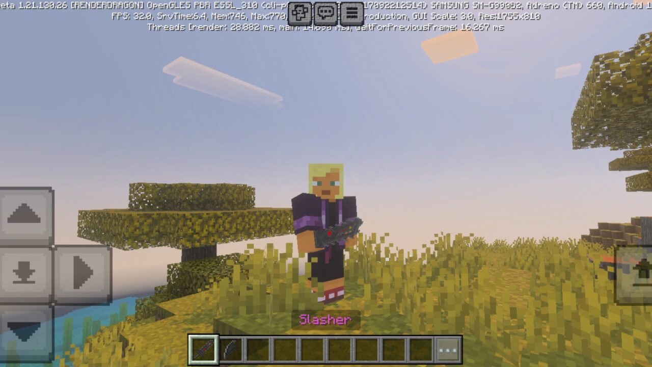 Weapon from Sword Slasher Mod for Minecraft PE