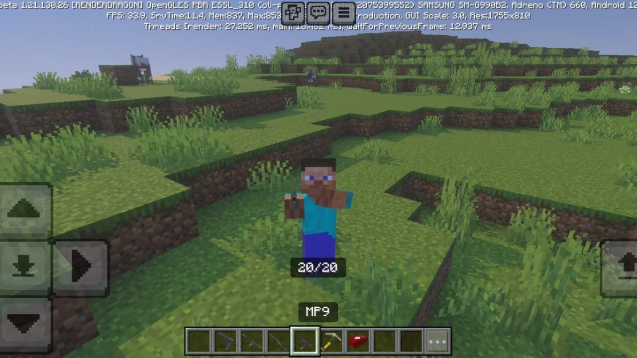 Weapon from Crossbattle Mod for Minecraft PE