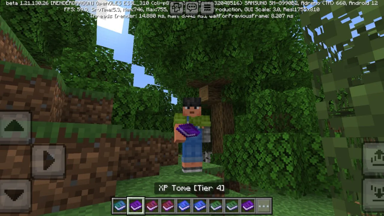 XP Tome Mod for Minecraft PE