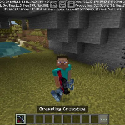Grappling Crossbow Mod for Minecraft PE