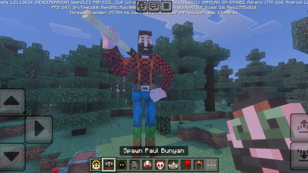 Paul Bunyan from It Mod for Minecraft PE