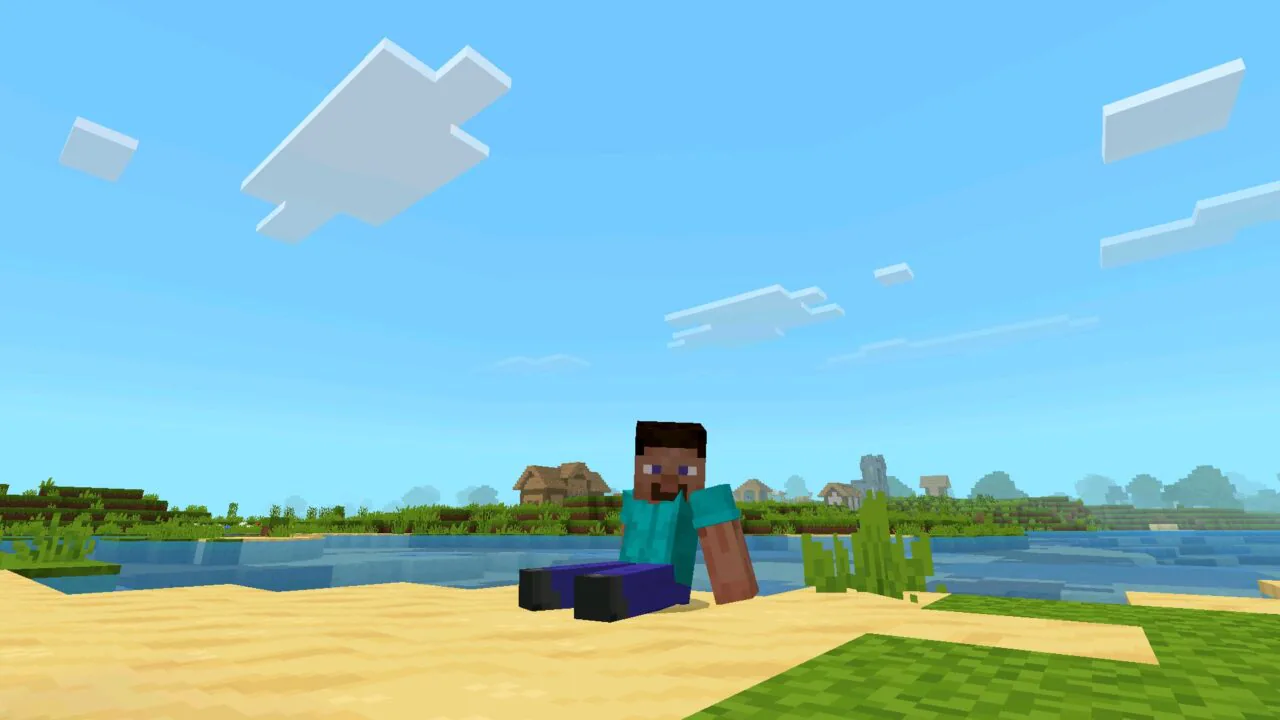 Sitting in Actions and Stuff Mod for Minecraft PE