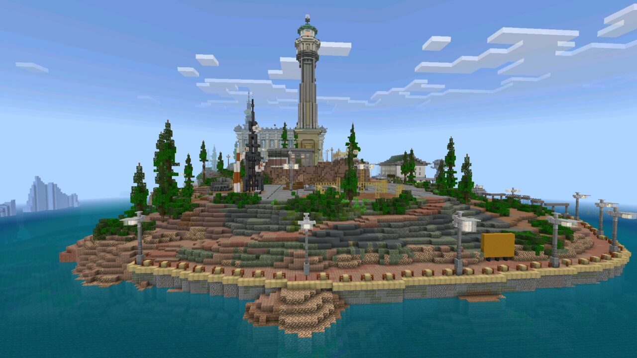 Island from Alcatraz Prison Map for Minecraft PE