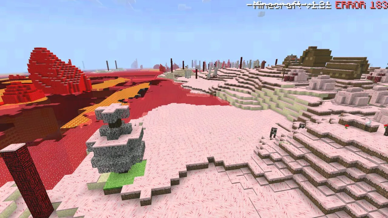 Landscape from Error 183 Mod for Minecraft PE