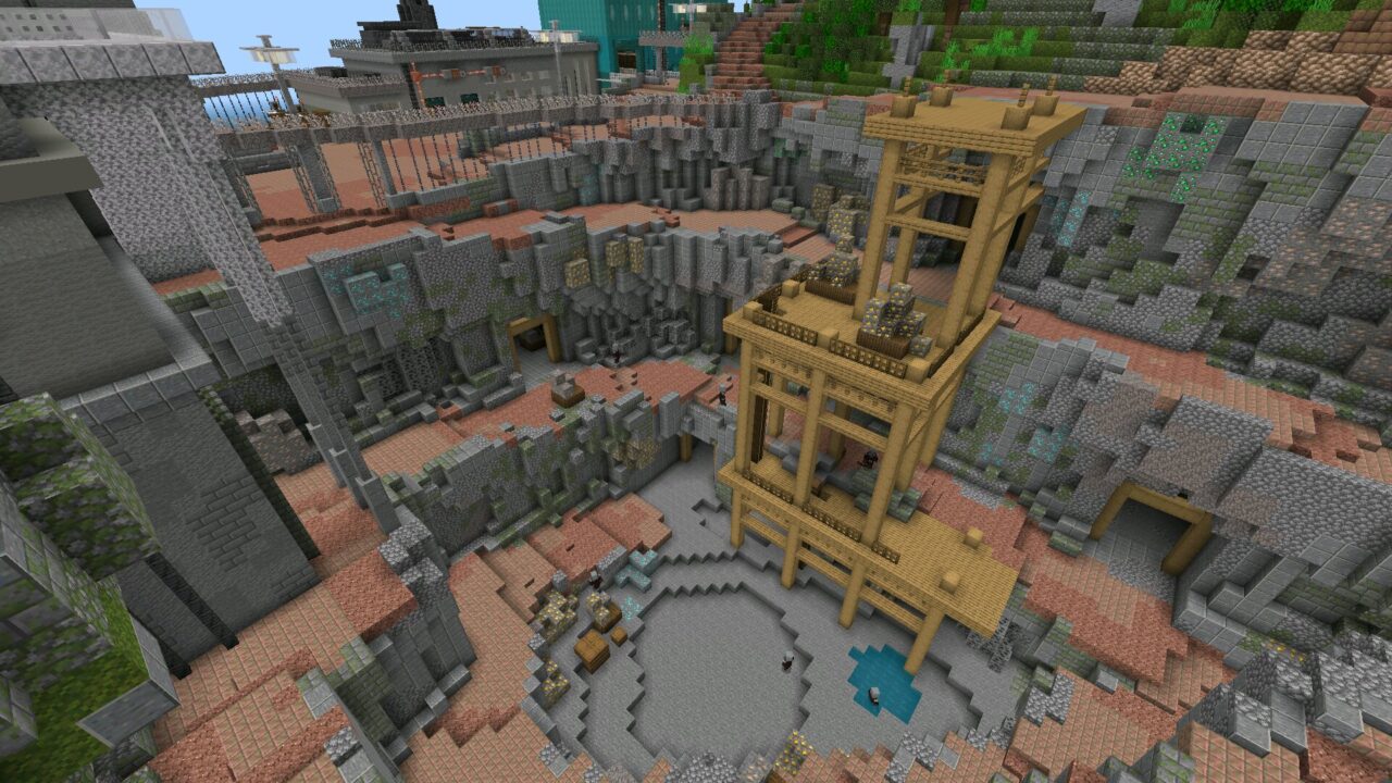 Quarry from Alcatraz Prison Map for Minecraft PE