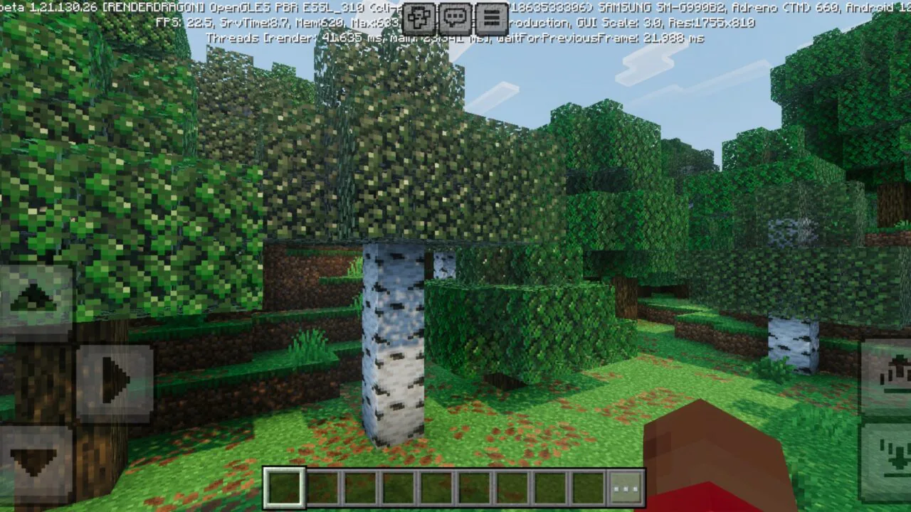 Trees from Immersive Visuals Texture Pack for Minecraft PE