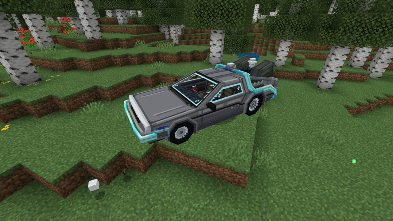 Delorean from Flying Cars Mod for Minecraft PE