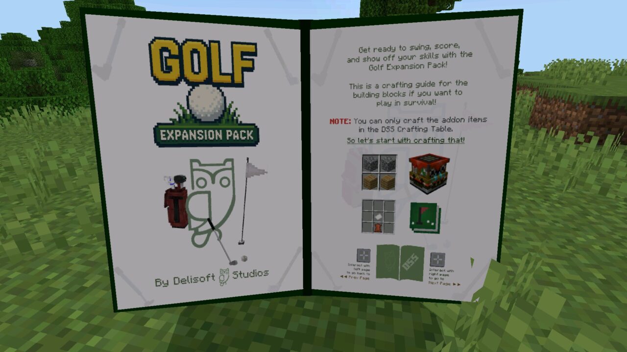 Guide from Golf Mod for Minecraft PE