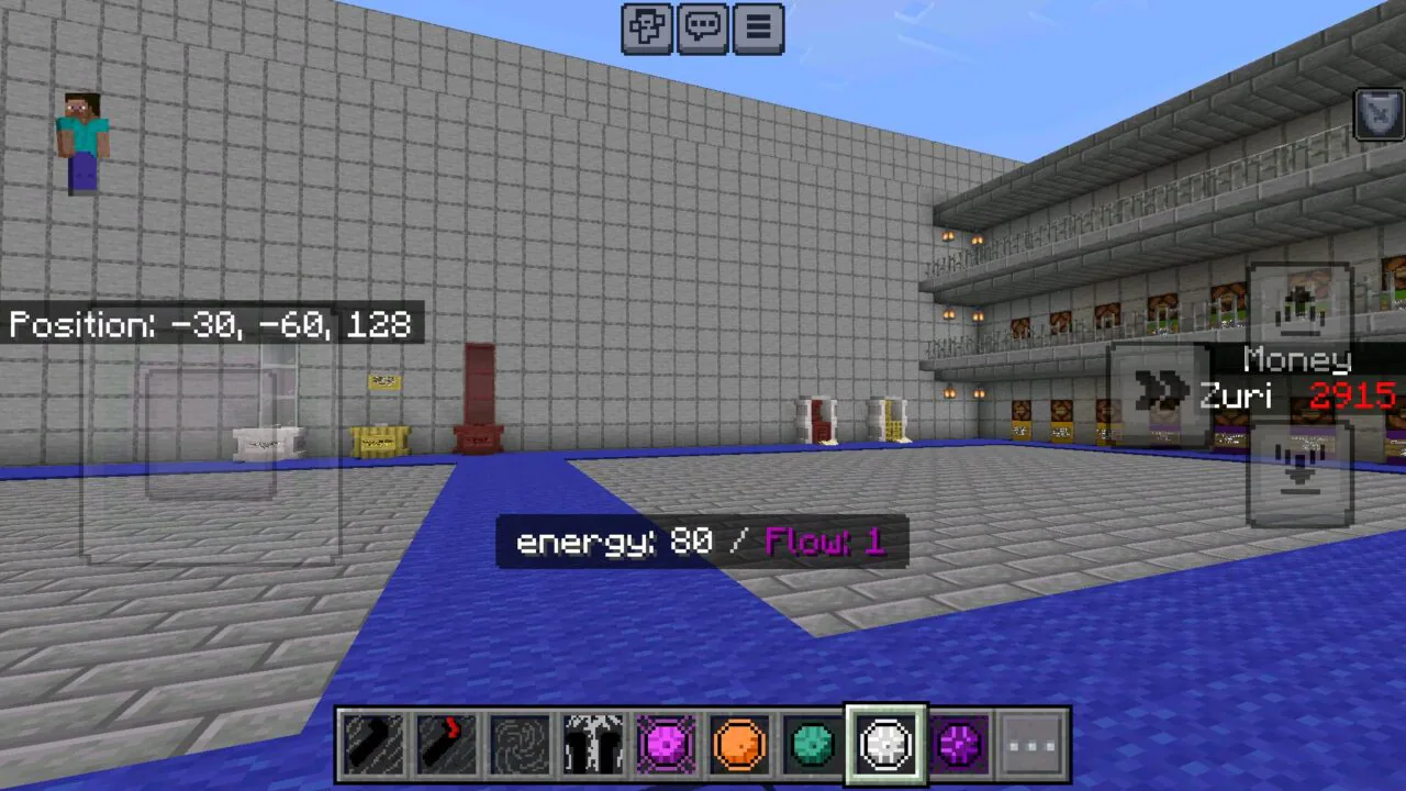 HUD from Blue Lock Rivals Mod for Minecraft PE