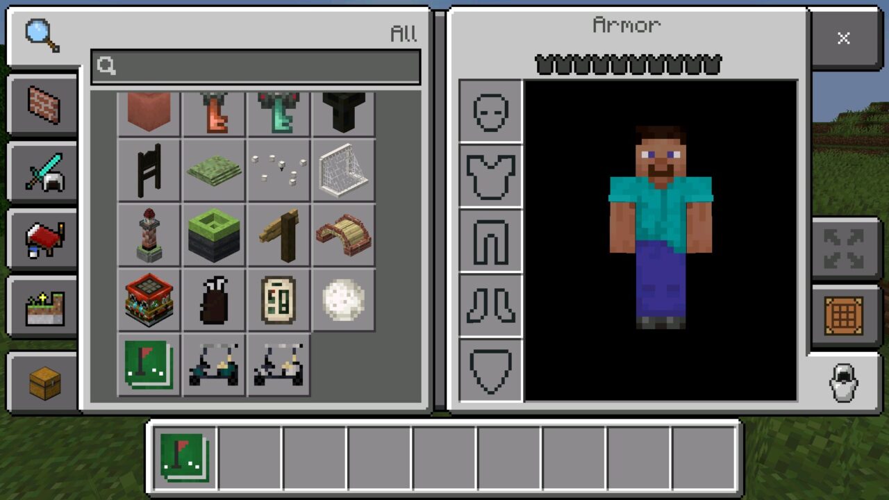 Inventory from Golf Mod for Minecraft PE