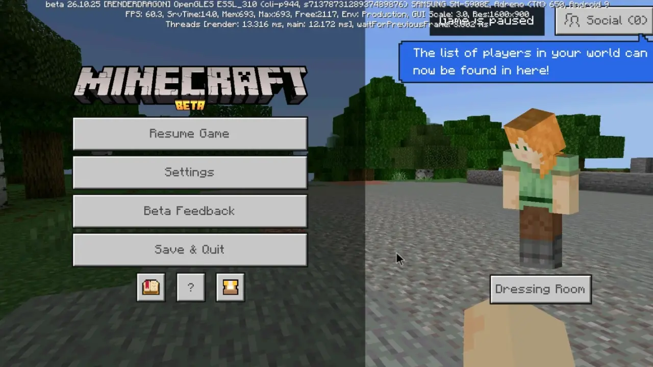 Minecraft 26.10.25 options