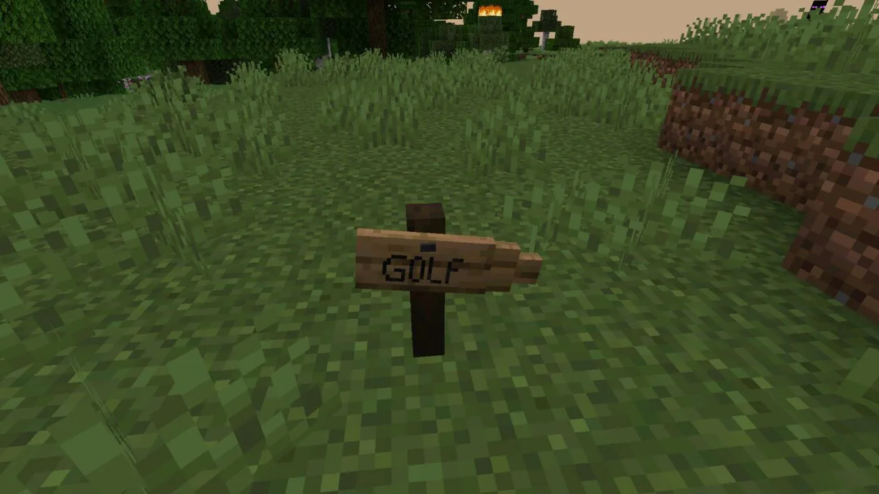 Sign from Golf Mod for Minecraft PE