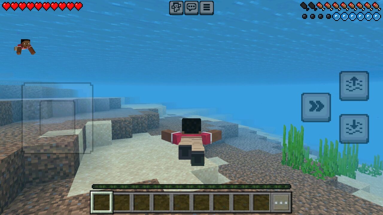 Swimming from Aquaman Mod for Minecraft PE