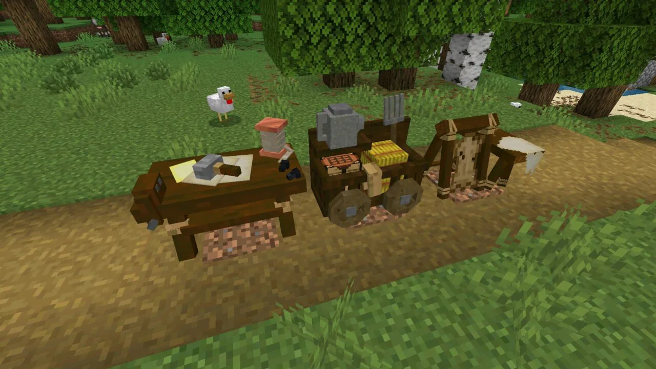 Benches from Hycraft Mod for Minecraft PE