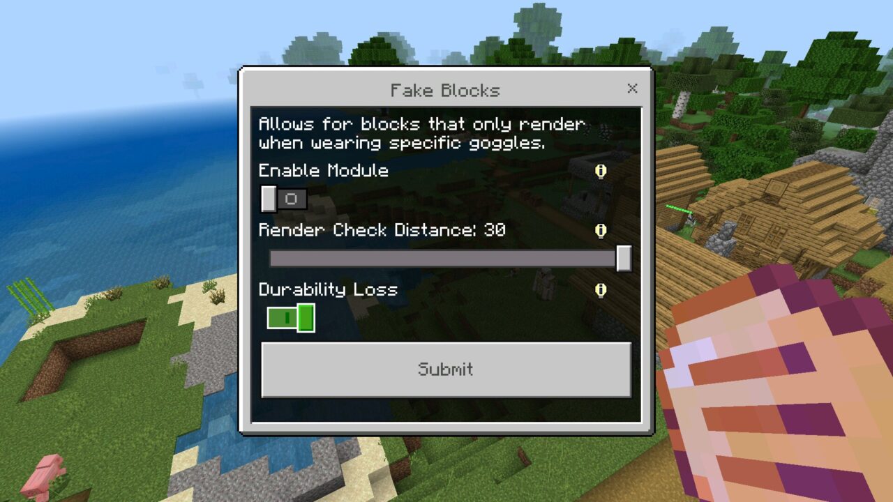 Fake Blocks from Keystone Mod for Minecraft PE