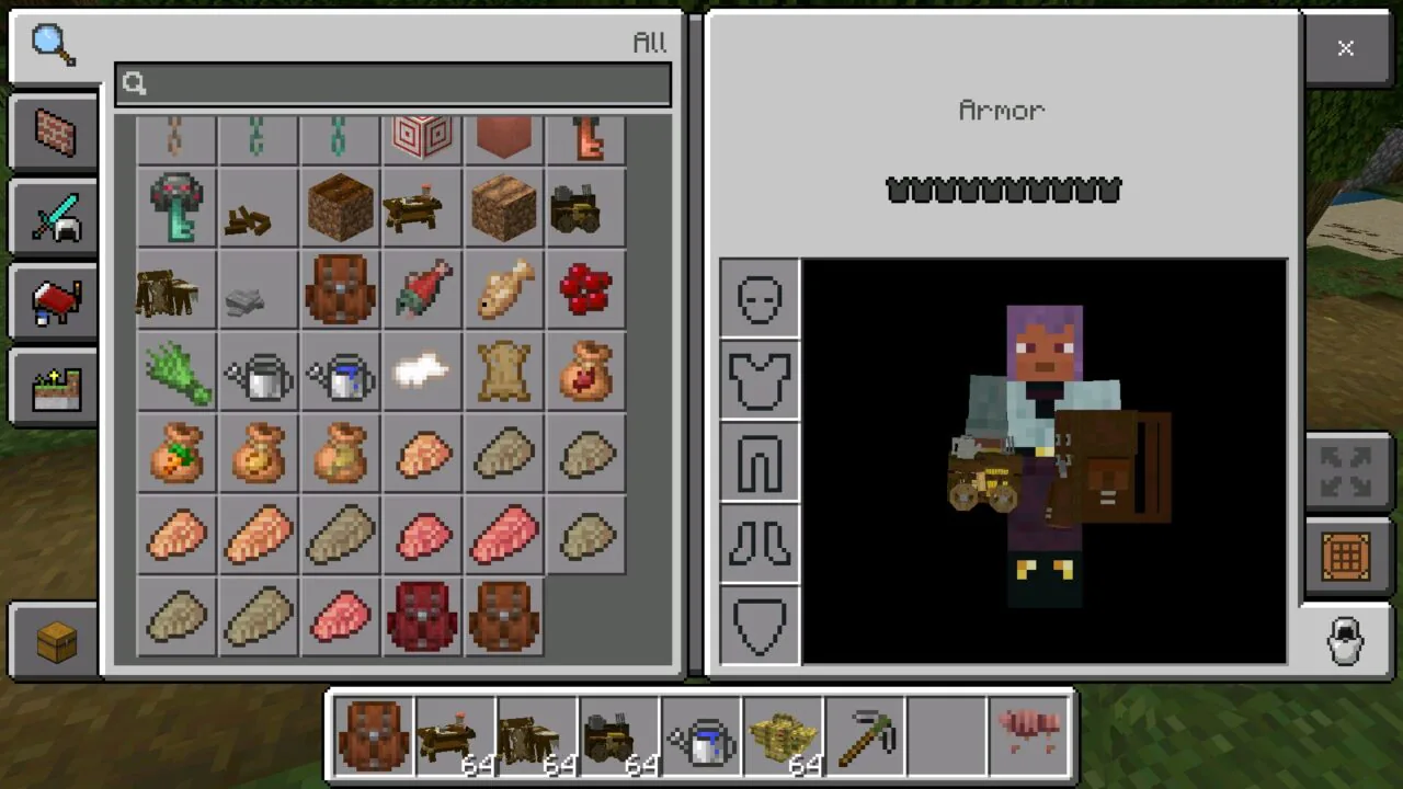 Inventory from Hycraft Mod for Minecraft PE