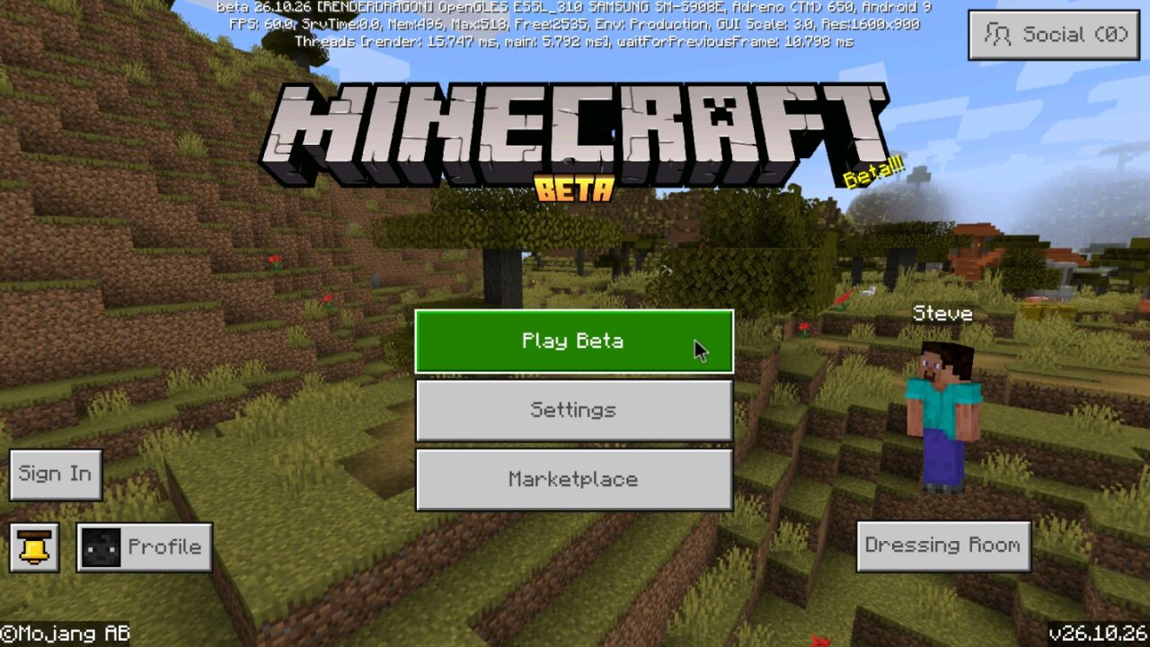 Minecraft 26.10.26 screenshot