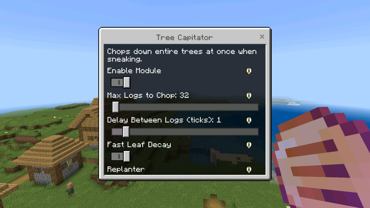 Tree Capitator from Keystone Mod for Minecraft PE