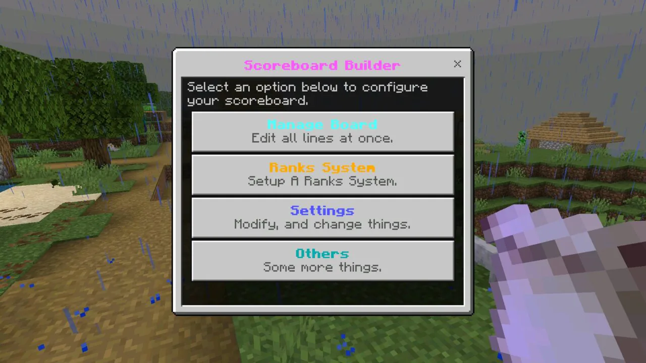 Builder from Scoreboard Mod for Minecraft PE