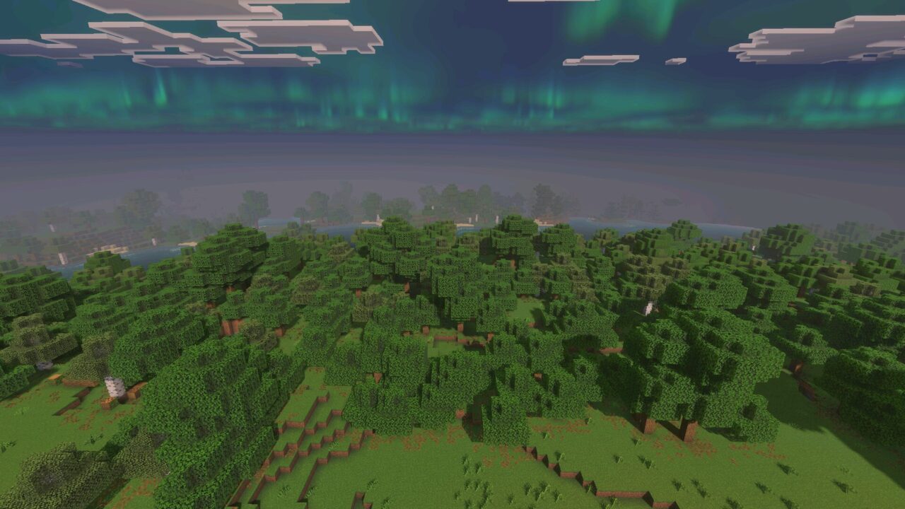 Forest from Unbound Visuals Shader for Minecraft PE