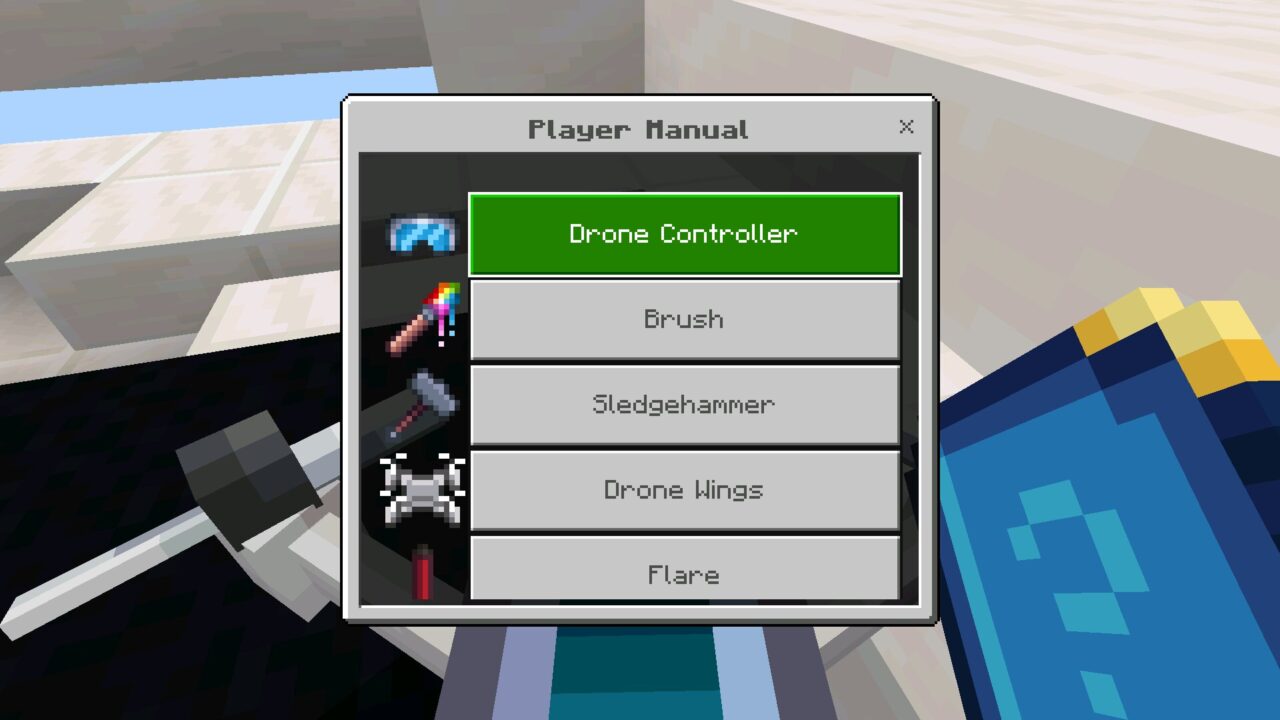 Guide from Drone Mods for Minecraft PE