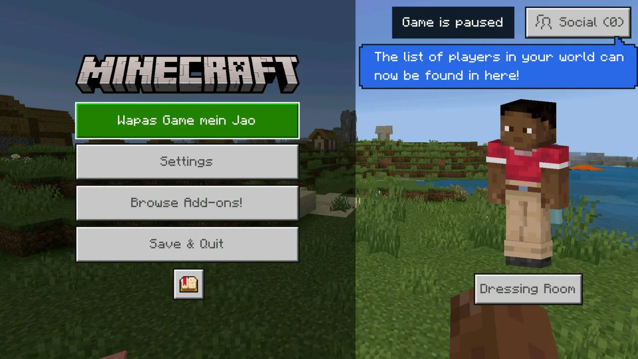 Hinglish Language Texture Pack for Minecraft PE