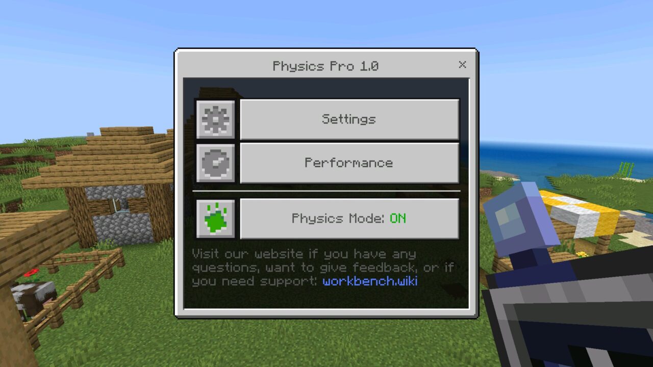 Pro Version from Item Physics Mod for Minecraft Bedrock