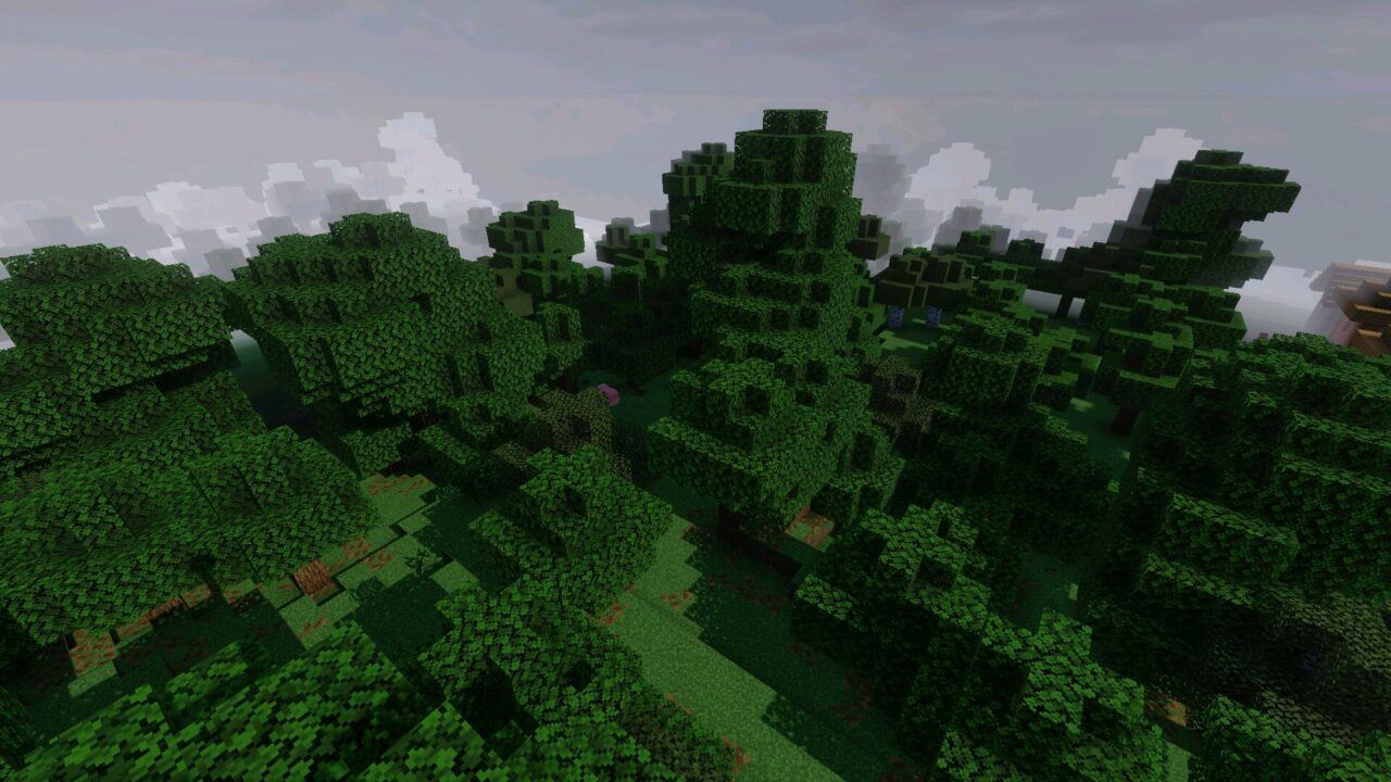 Forest from Deep Visuals Shader for Minecraft PE