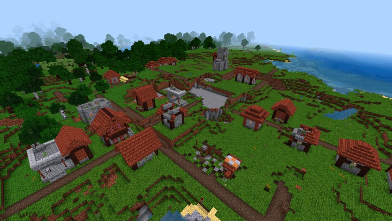 Village from Rusty Toons Texture Pack for Minecraft PE