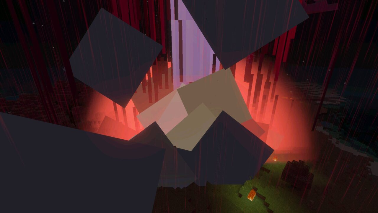 Explosion from Orbital Railgun mod for Minecraft PE