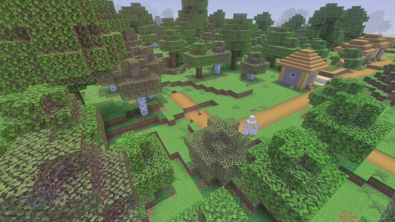 Forest from Newb X Blissful HDR Shader for Minecraft PE
