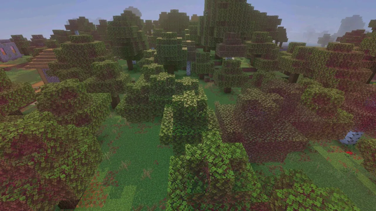 Forest from Newb X Dragon Shader for Minecraft PE