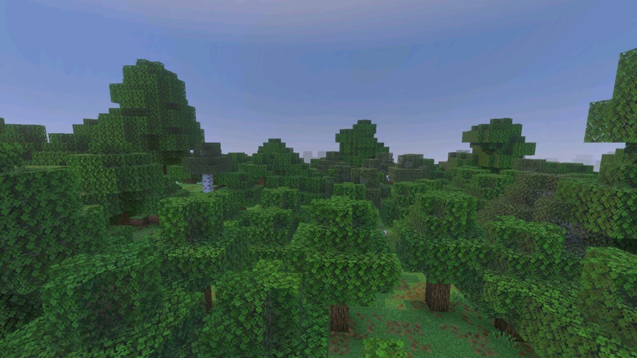 Forest from Newb X Stars Shader for Minecraft PE