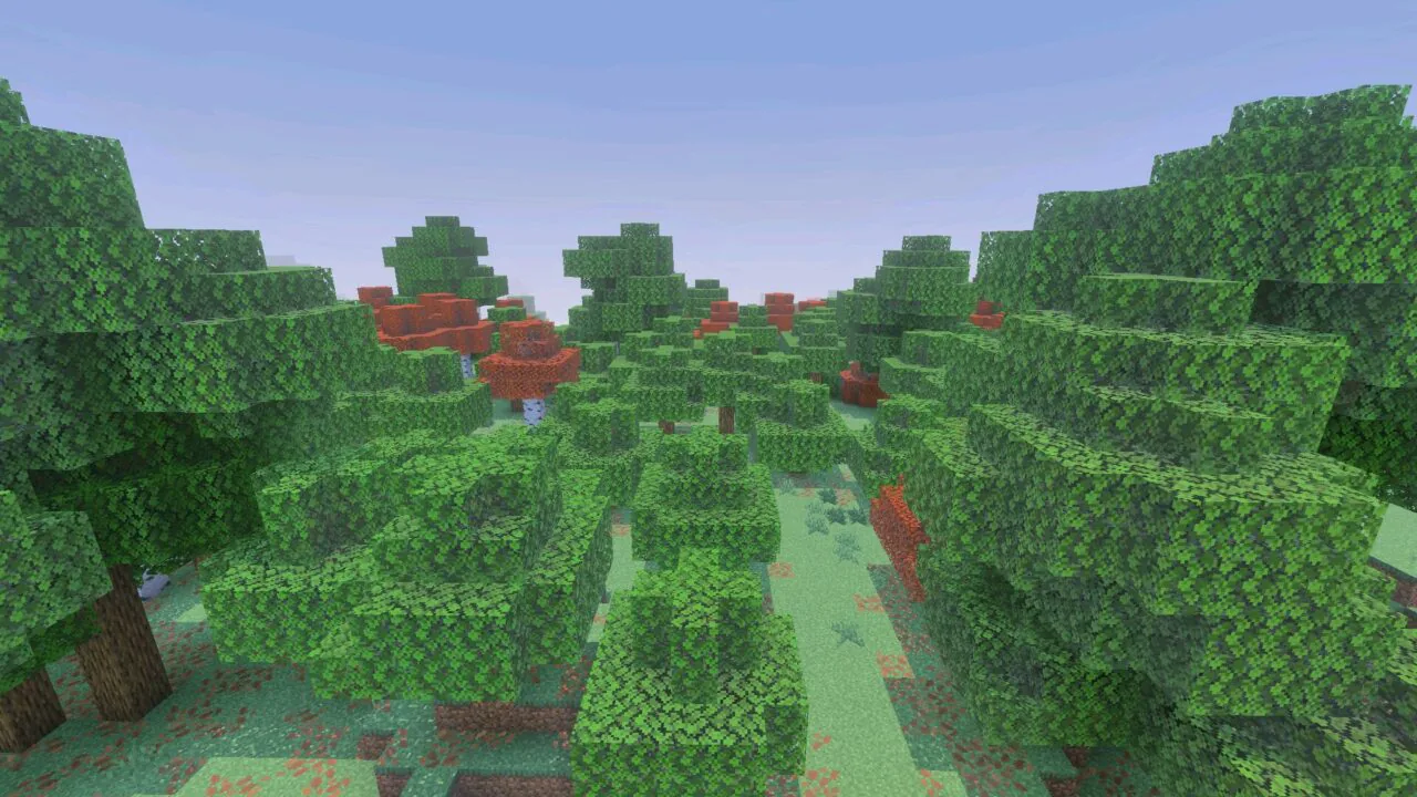 Forest from Newb x Unwind Shader for Minecraft PE