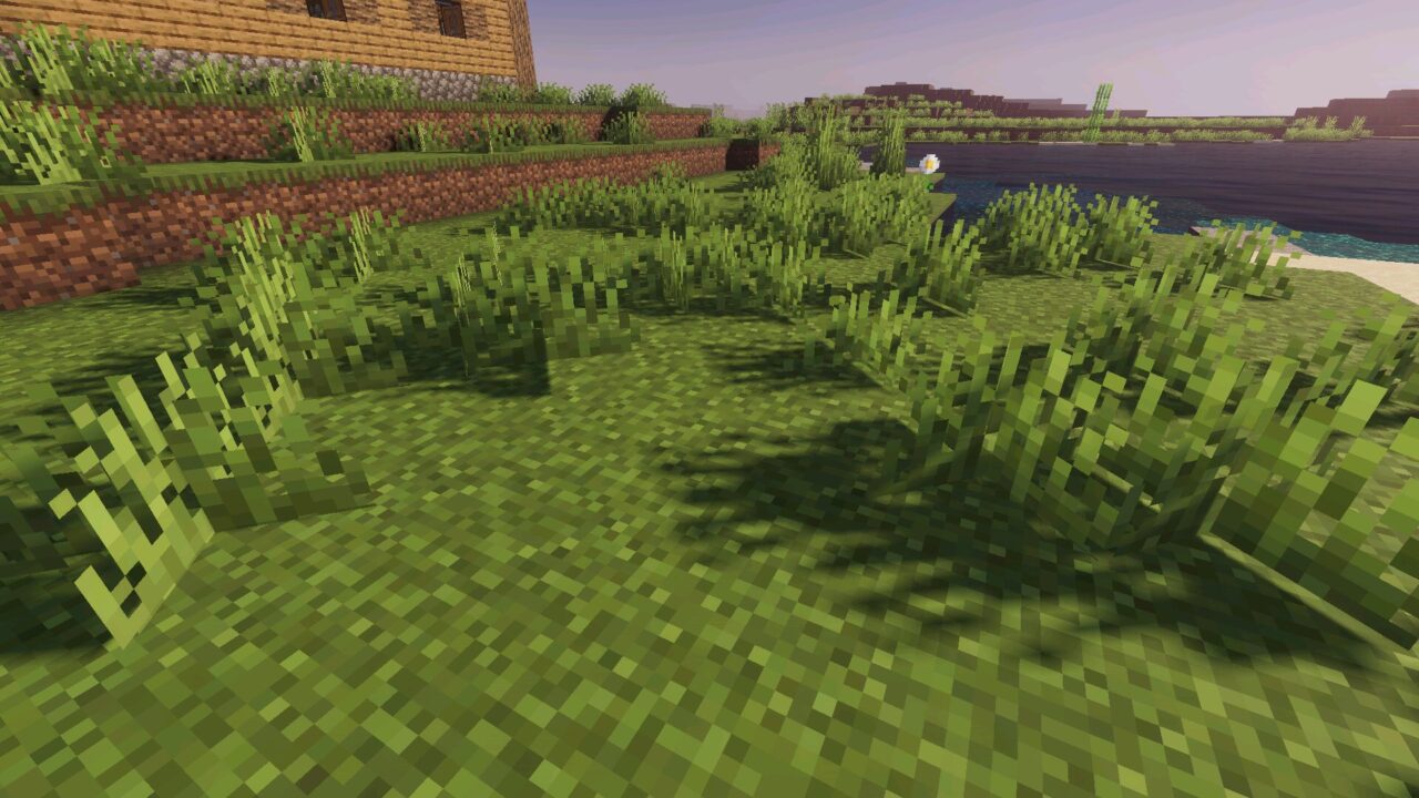 Grass from Newb Lumina Shader for Minecraft PE