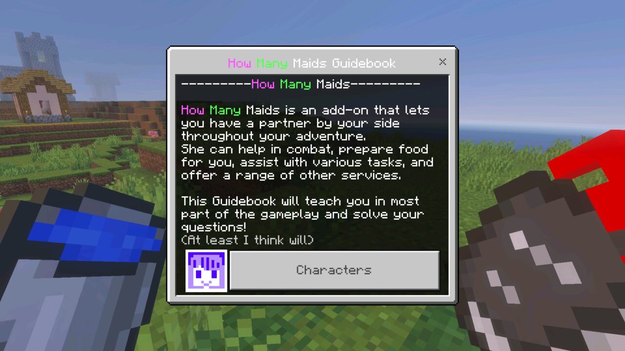 Guide from How Many Maids mod for Minecraft PE