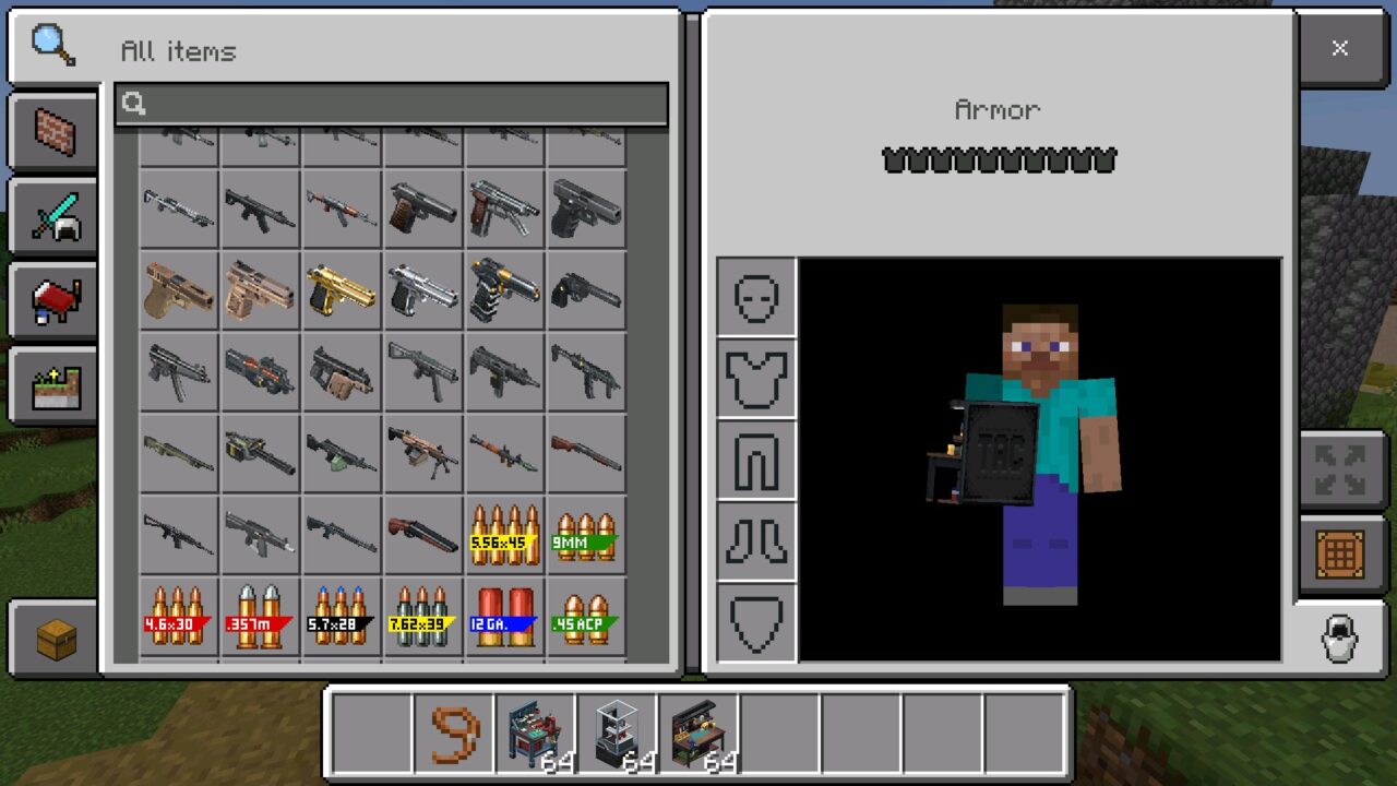 Inventory from TACZ Mod for Minecraft PE