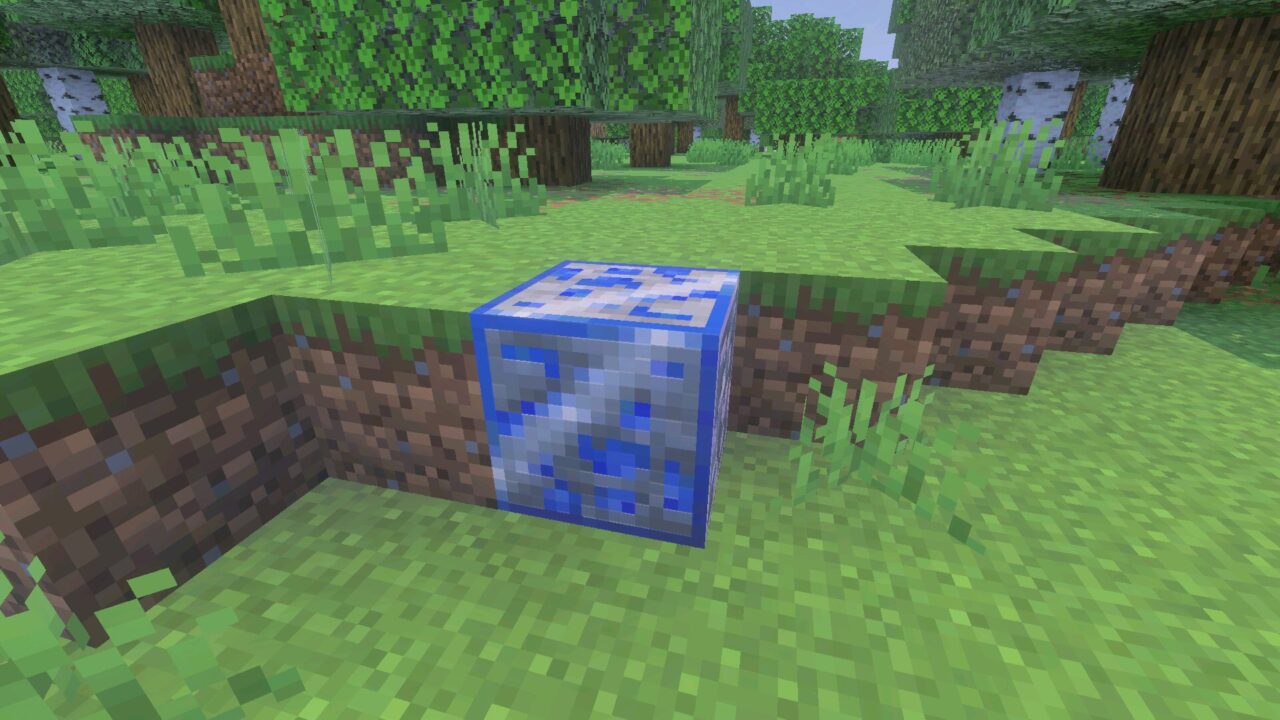 Lapis from Glowing Ores Texture Pack for Minecraft PE