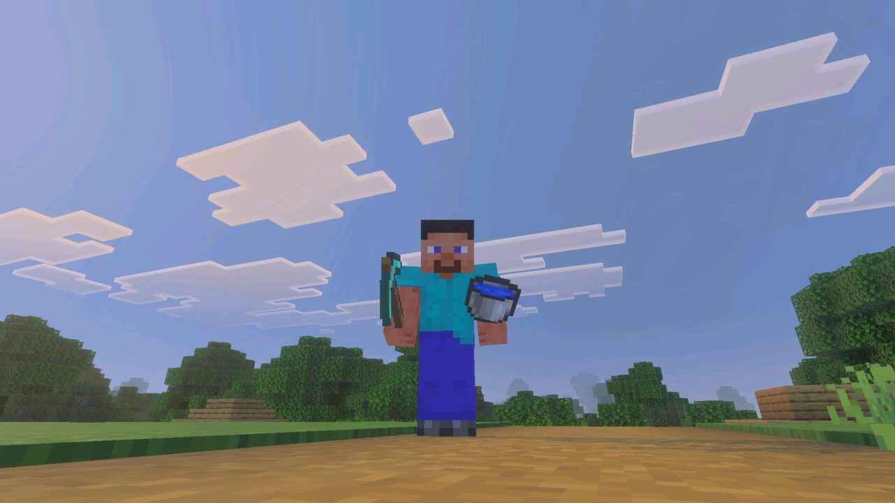 Pickaxe from Double Hands mod for Minecraft PE