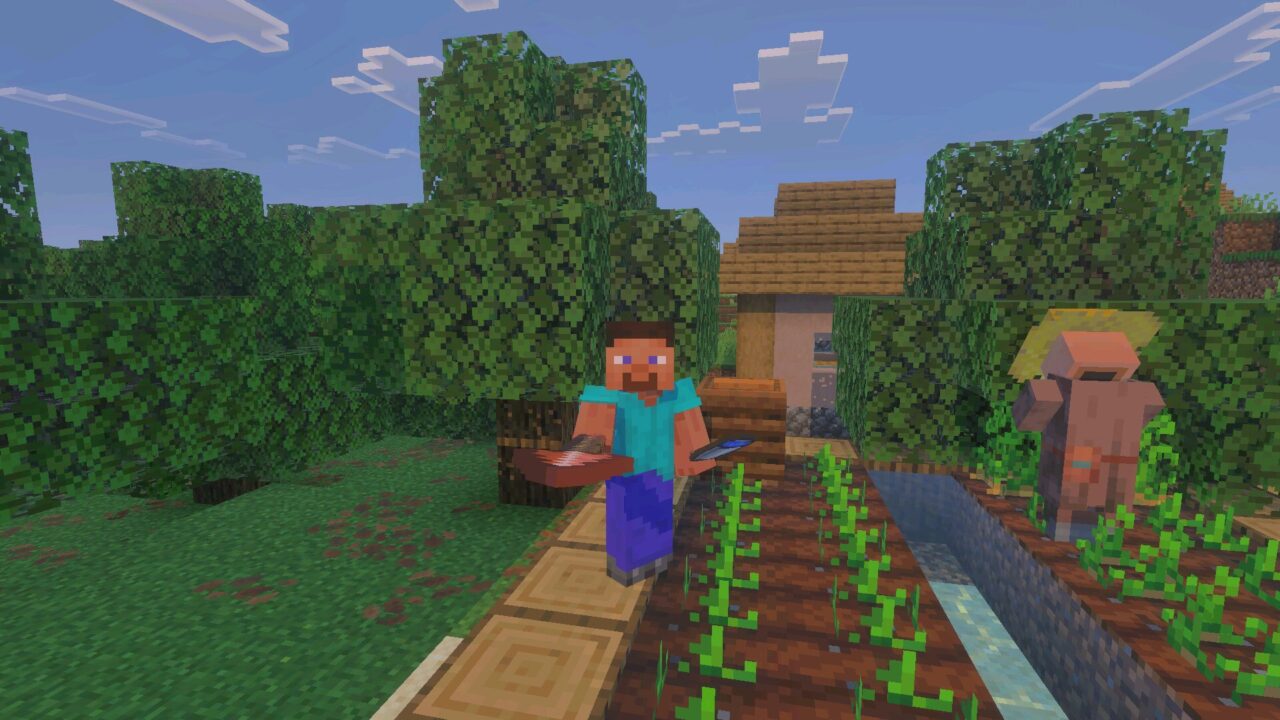 Steve from Double Hands mod for Minecraft PE
