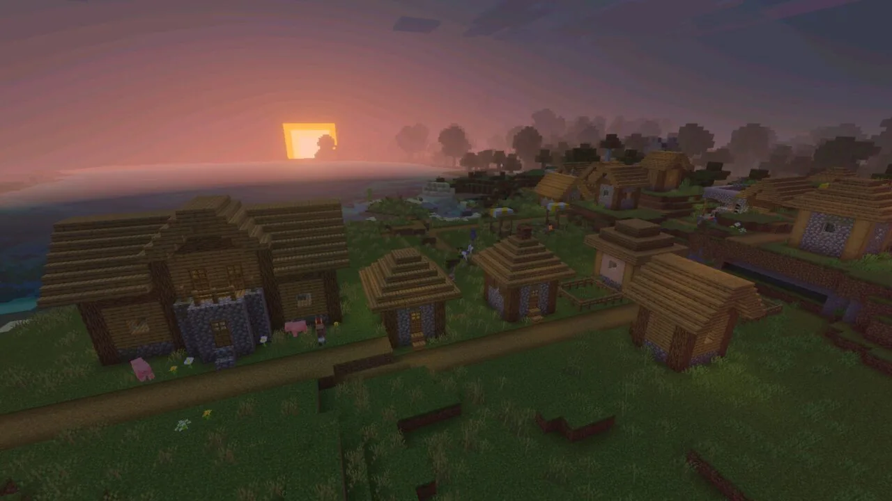 Sunrise from Newb Explementary Shader for Minecraft PE