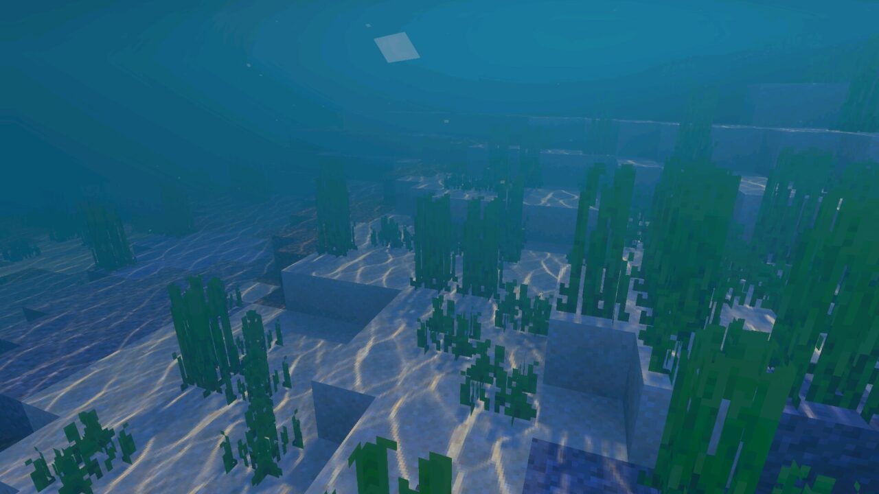 Underwater from Better Vibrant Visuals Shader for Minecraft PE