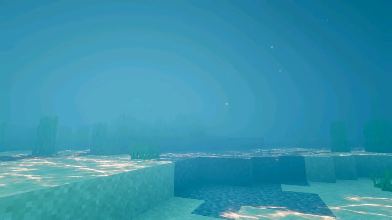 Underwater from Newb x Flamingo Shader for Minecraft PE